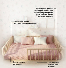 Colcha Casal Com Elástico Infinity - Rosa Chá