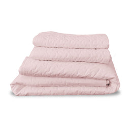 Kit Colcha Casal Infinity 3 Peças - Rosa Chá