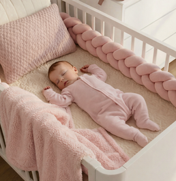Colcha Com Elástico Para Berço Infinity - Bege