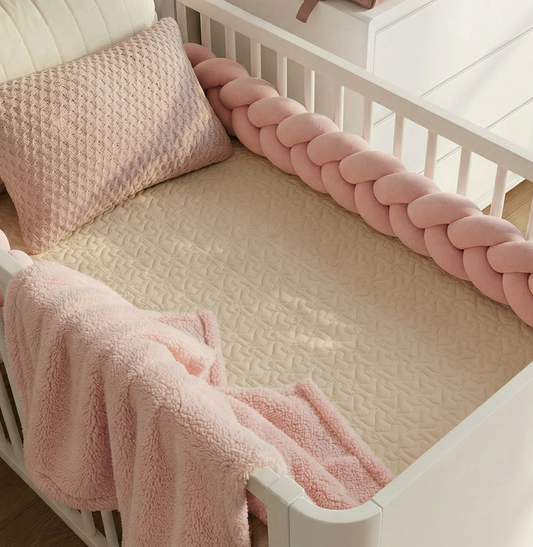 Colcha Com Elástico Para Berço Infinity - Bege