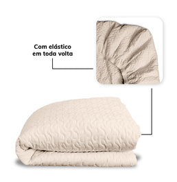 Colcha Com Elástico Para Berço Infinity - Bege
