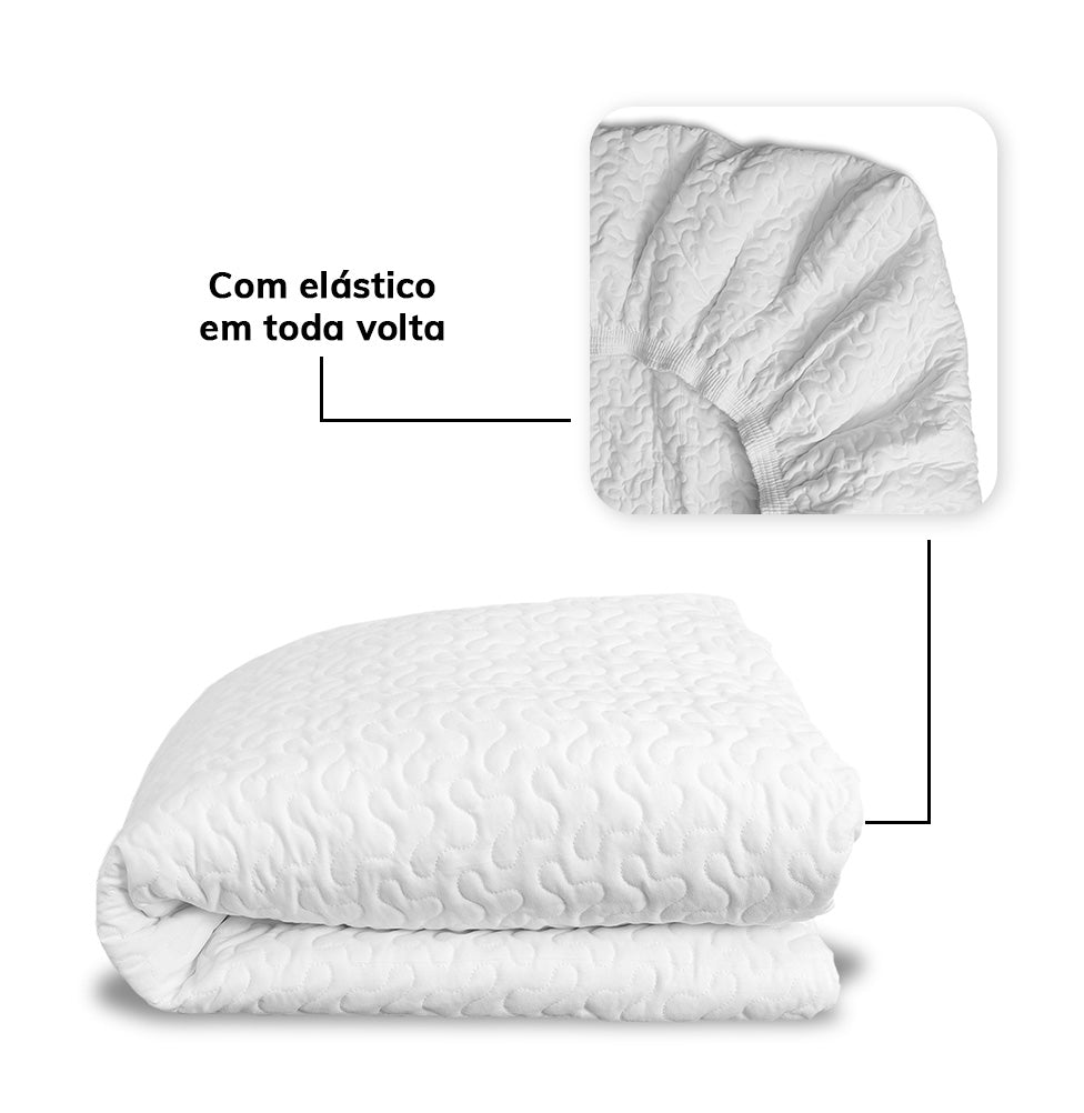 Colcha Com Elástico Para Berço Infinity - Branco