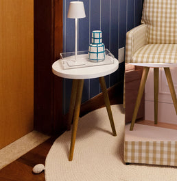 Mesa de Apoio Viena Com Pé Mel - Branco