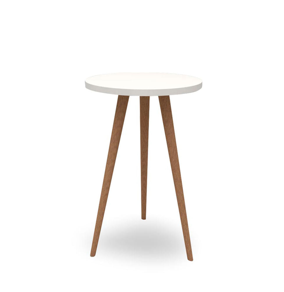 Mesa de Apoio Viena Com Pé Mel - Branco