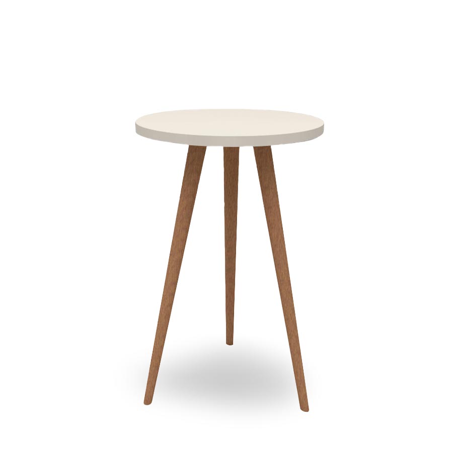 Mesa de Apoio Viena Com Pé Mel - Greige