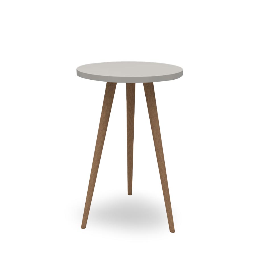 Mesa de Apoio Viena Com Pé Mel - Cinza