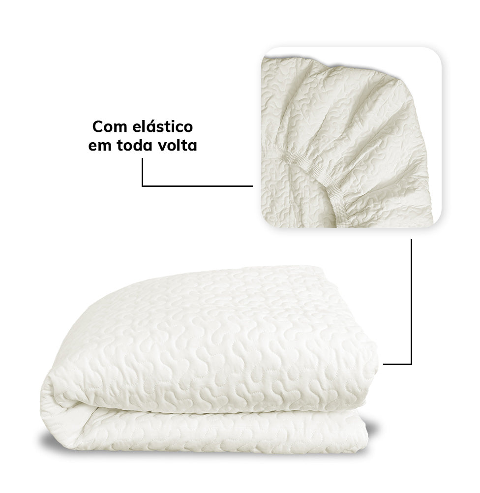 Colcha Com Elástico Para Berço Infinity - Palha