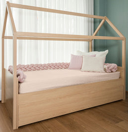 Colcha de Solteiro com Elástico Infinity - Bege