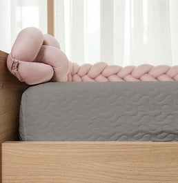 Colcha de Solteiro com Elástico Infinity - Cinza