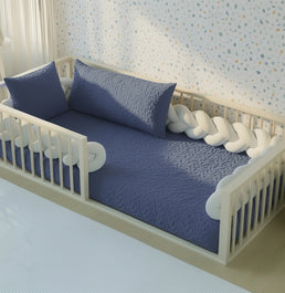 Colcha de Solteiro com Elástico Infinity - Azul Jeans