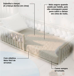 Colcha de Solteiro com Elástico Infinity - Palha