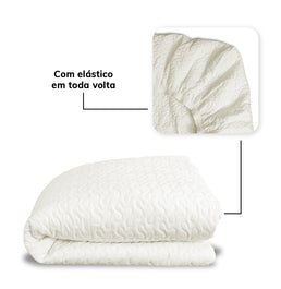 Colcha de Solteiro com Elástico Infinity - Palha