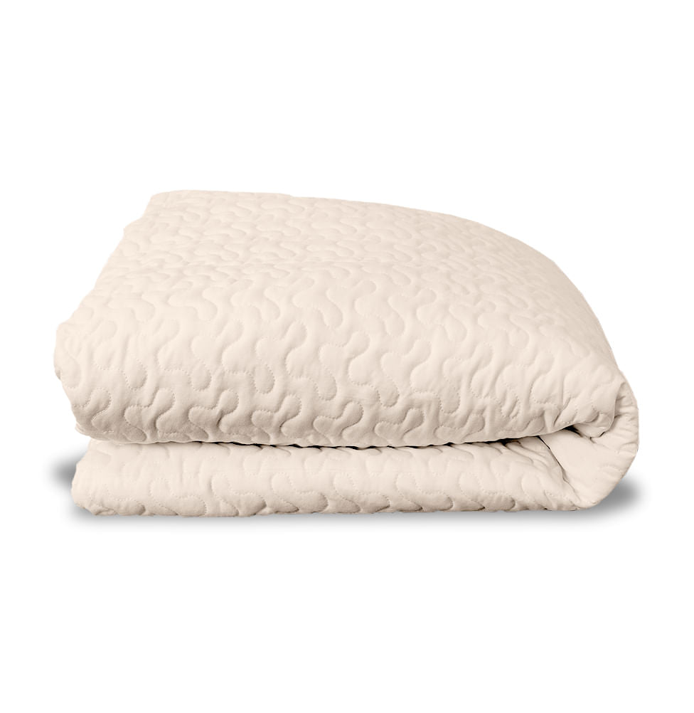 Colcha Casal Com Elástico Infinity - Bege