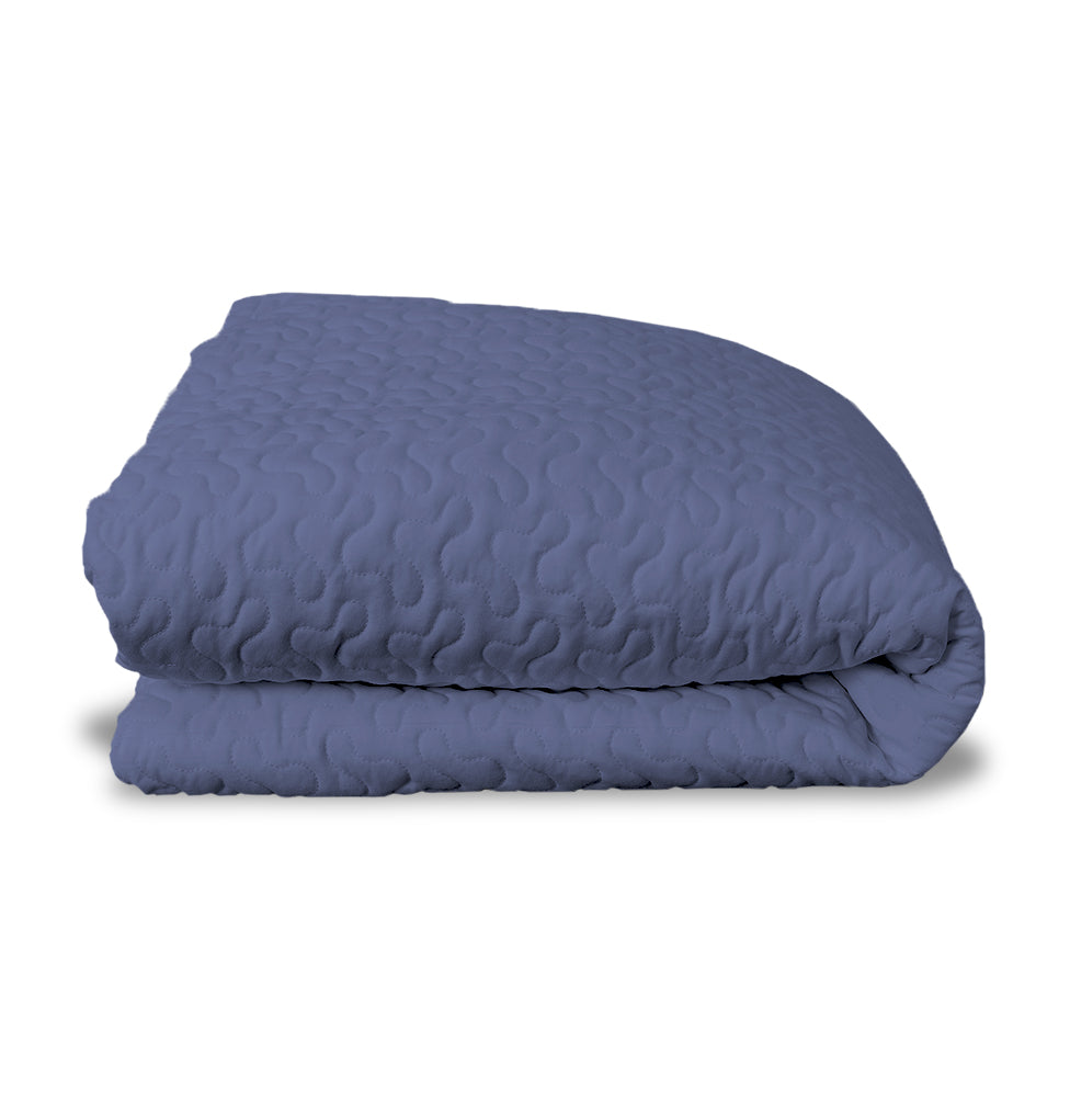 Colcha Casal Com Elástico Infinity - Azul Jeans