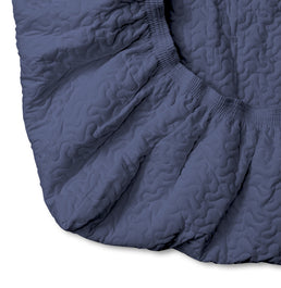 Colcha Casal Com Elástico Infinity - Azul Jeans
