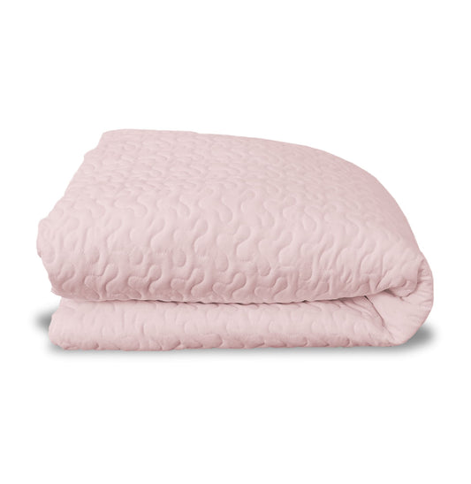 Colcha Casal Com Elástico Infinity - Rosa Chá