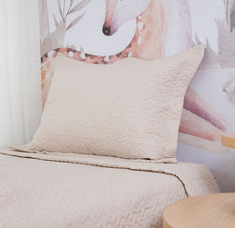 Porta Travesseiro Solteiro Infinity - Bege