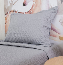 Porta Travesseiro Solteiro Infinity - Cinza