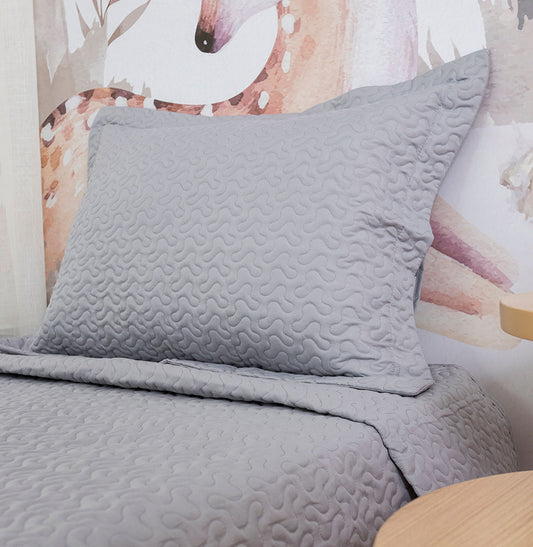 Porta Travesseiro Solteiro Infinity - Cinza