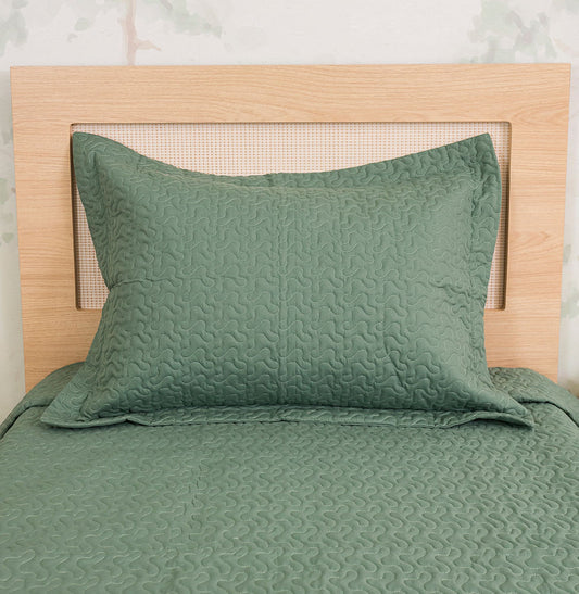 Porta Travesseiro Solteiro Infinity - Verde Seco