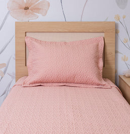 Porta Travesseiro Solteiro Infinity - Rosa Chá