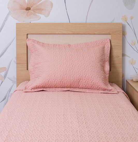 Porta Travesseiro Solteiro Infinity - Rosa Chá