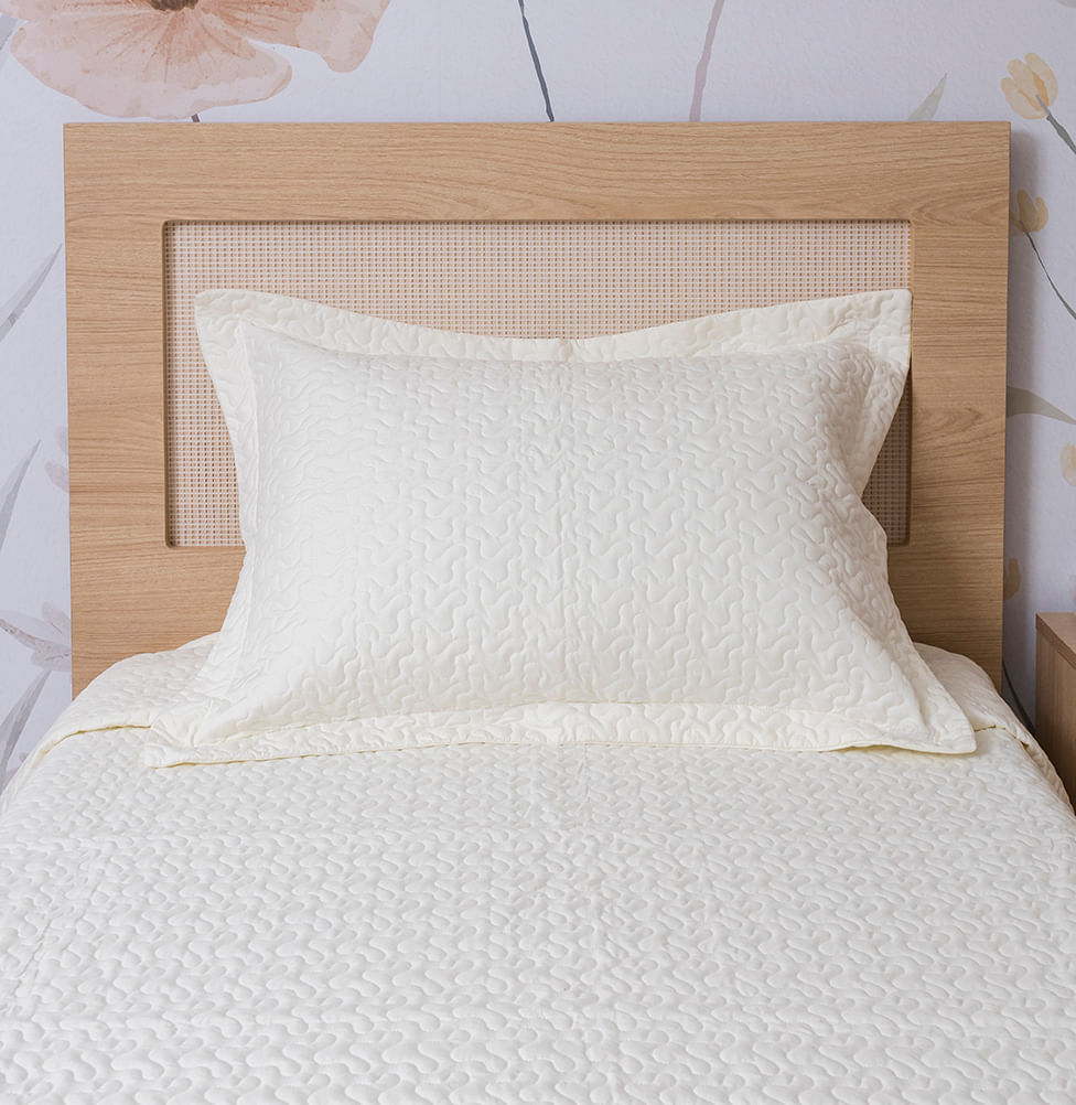 Porta Travesseiro Solteiro Infinity - Palha