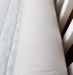 Kit 2 Rolos de Berço Xadrez - Cinza