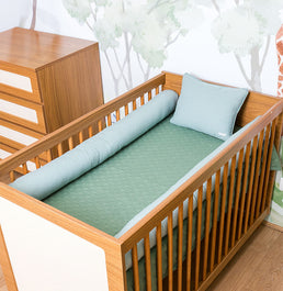 Kit 2 Rolos de Berço Xadrez - Verde 1,30m