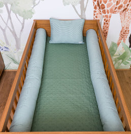 Kit 2 Rolos de Berço Xadrez - Verde 1,30m