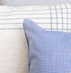 Capa de Almofada Xadrez 50x50cm - Azul 
