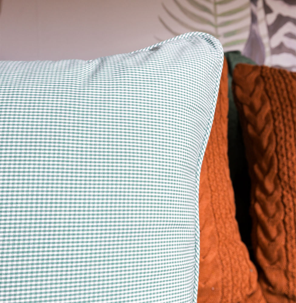 Capa de Almofada Xadrez - Verde 50x50cm