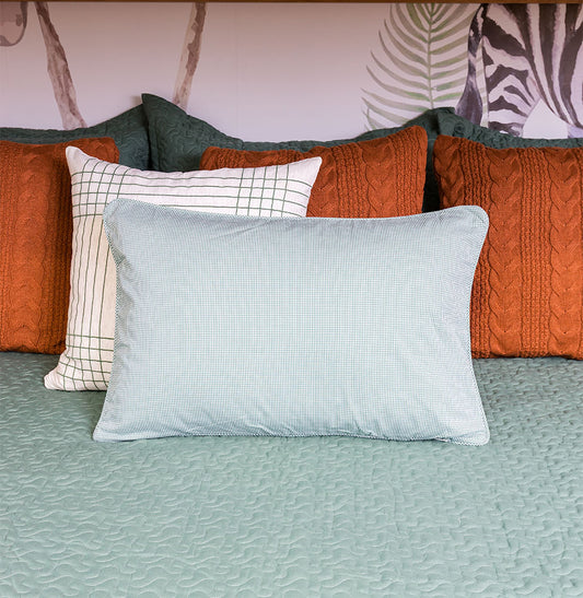 Capa de Almofada Xadrez - Verde 60x40cm