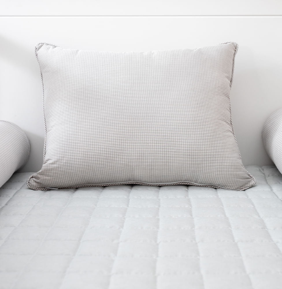 Almofada Xadrez 40x30cm - Cinza