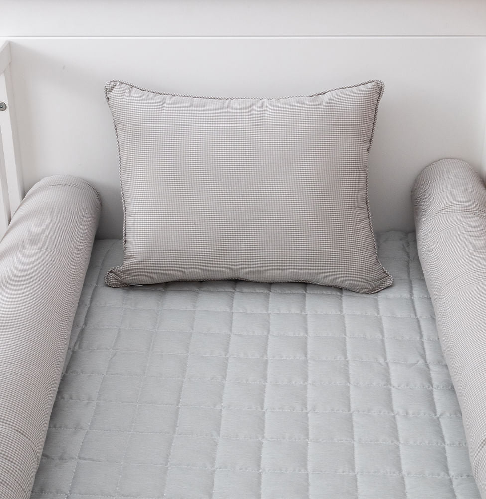 Almofada Xadrez 40x30cm - Cinza