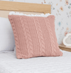 Capa de Almofada Tricot Dalia 50cm x 50cm - Rosa