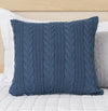 Capa de Almofada Tricot Dalia 50cm x 50cm - Azul Jeans
