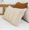 Capa de Almofada Tricot Dalia 60cm x 40cm - Bege Geada