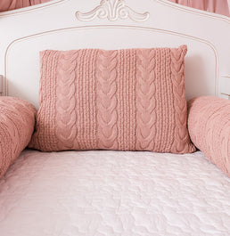 Almofada Tricot Dalia 40x30cm - Rosa