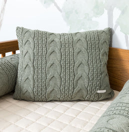 Almofada Tricot Dalia 40x30cm - Verde Malva
