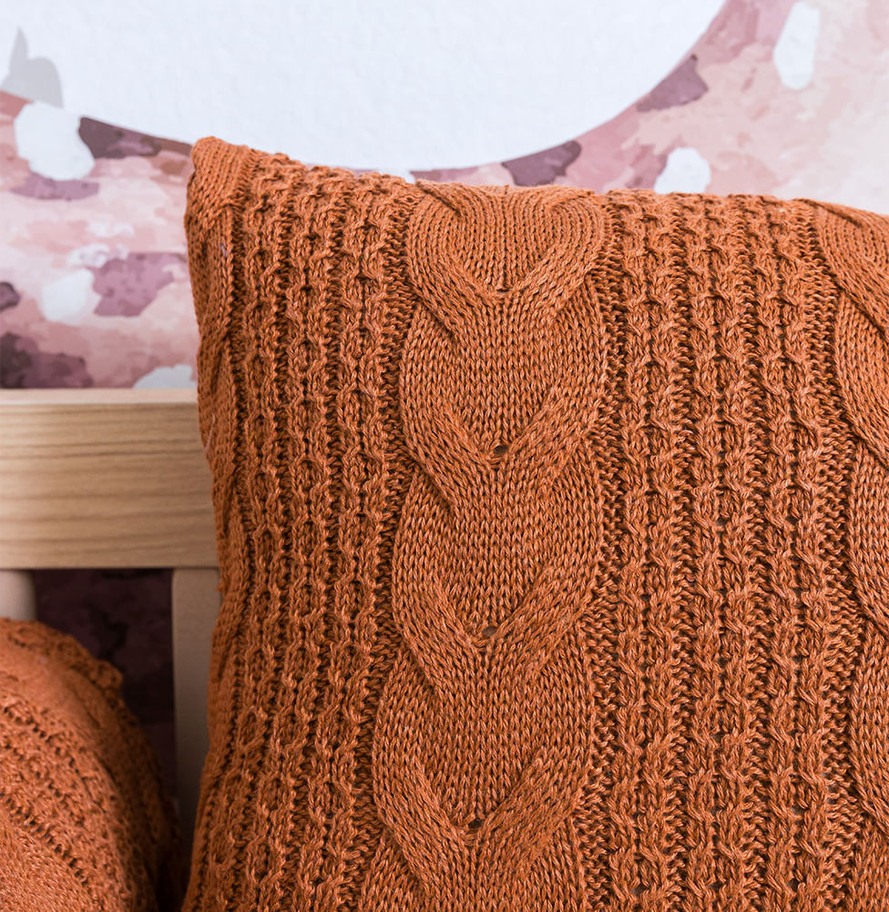 Almofada Tricot Dalia 40x30cm - Cobre