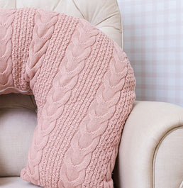 Almofada de Amamentação Tricot Dalia - Rosa