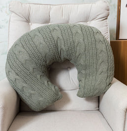 Almofada de Amamentação Tricot Dalia - Verde Malva 