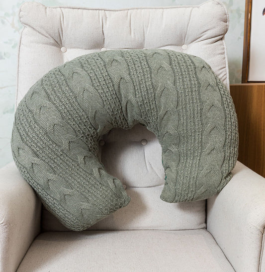 Almofada de Amamentação Tricot Dalia - Verde Malva 