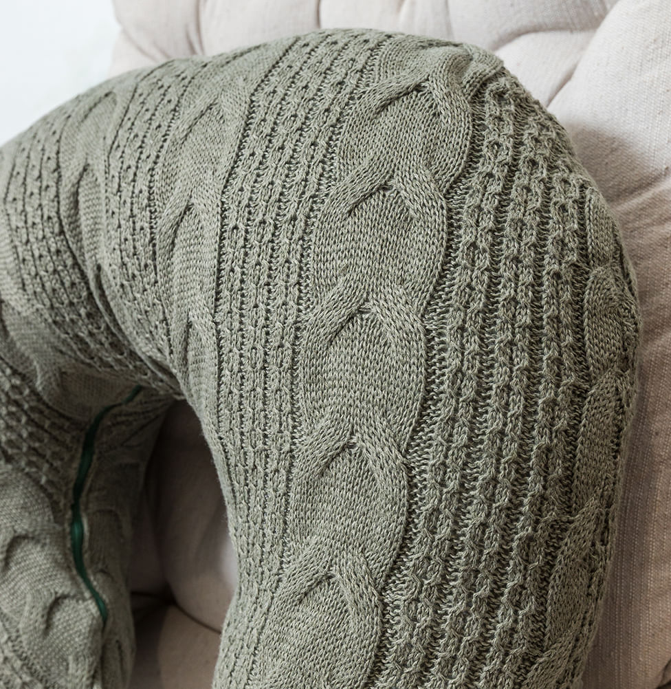 Almofada de Amamentação Tricot Dalia - Verde Malva 