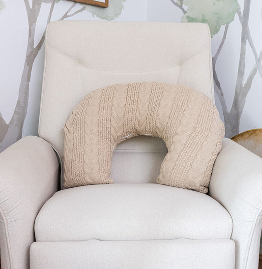 Almofada de Amamentação Tricot Dalia - Bege Geada