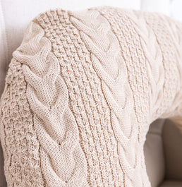 Almofada de Amamentação Tricot Dalia - Bege Geada