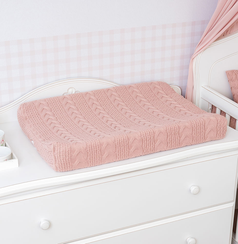 Trocador Tricot Dalia - Rosa