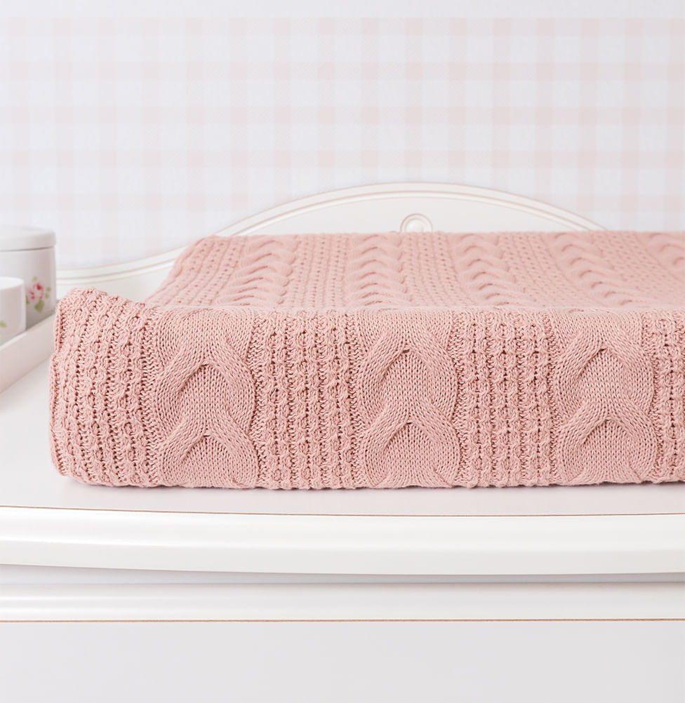 Trocador Tricot Dalia - Rosa