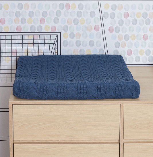 Trocador Tricot Dalia - Azul Jeans